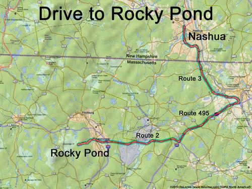 Rocky Pond drive route