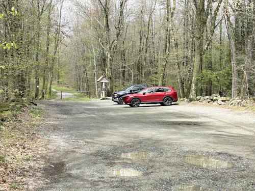 Parking in May at Rocky Pond near Leominster, MA