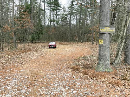 parking in December at Rotch Wildlife Preserve in southern NH