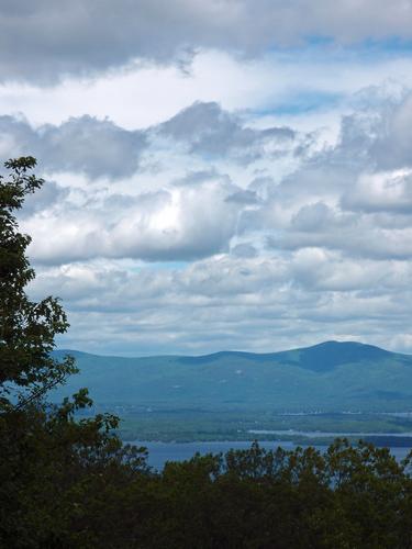 limited view from a near-summit outlook on Mount Rowe in New Hampshire