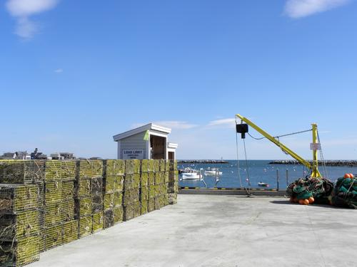 lobster traps at Rye Harbor in New Hampshire