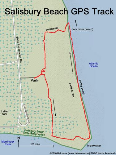 Salisbury Beach gps track