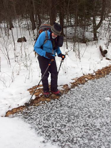 ice crystals on Sams Hill in southwestern New Hampshire