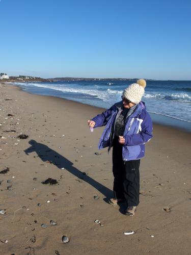 Andee on Scarborough Beach near Portland Maine