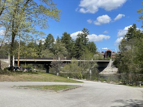 bridge in May at Sewalls Falls Park near Concord in southern NH