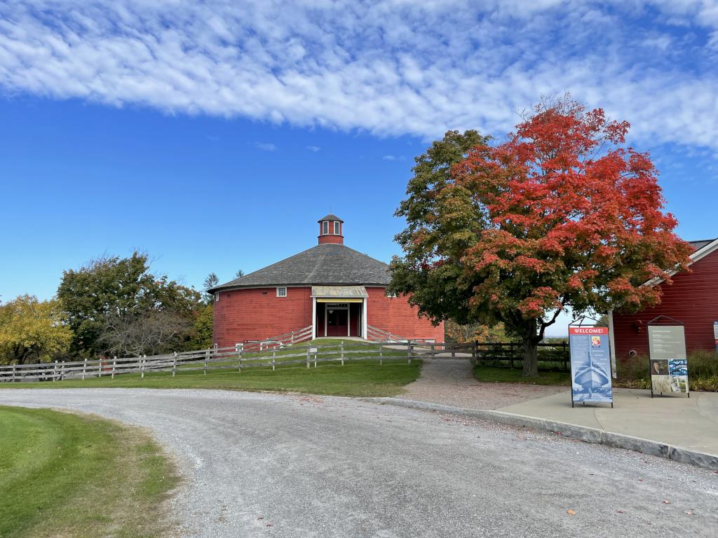 Round Barn in October at Shelburne Museum in northwest Vermont