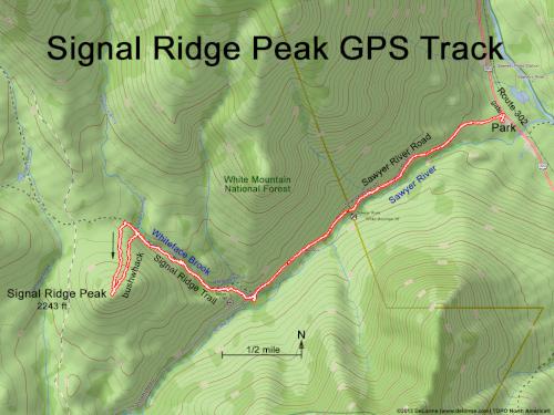 GPS Track at Signal Ridge Peak in central NH