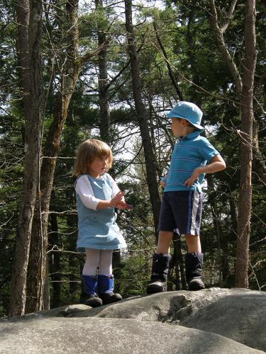 visitors on trail at Silk Farm Audubon Center in New Hampshire