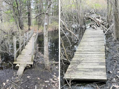 footbridges in May at Skinner Forest in northeast MA