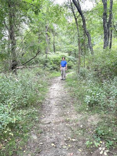 trail in August at Sklar Waterfront Park in southern NH