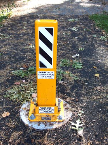 motorized-vehical inhibitor at Southwest Trails at Nashua in southern New Hampshire