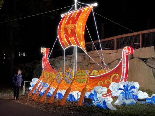 boat in October 2022 at Southwick's Zoo in eastern Massachusetts