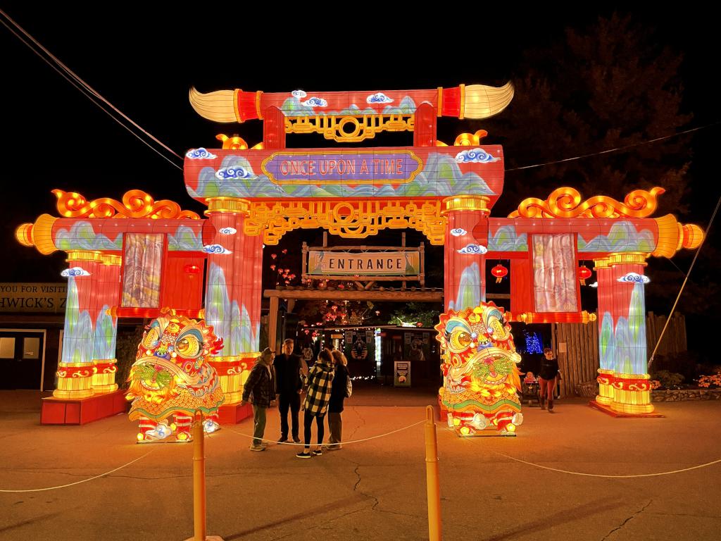 entrance in October 2022 to Southwick's Zoo in eastern Massachusetts