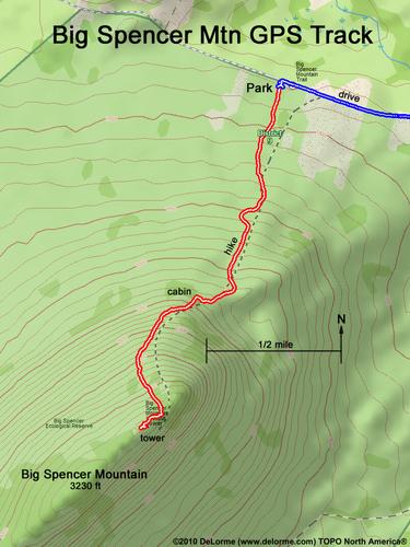 Big Spencer Mountain gps track