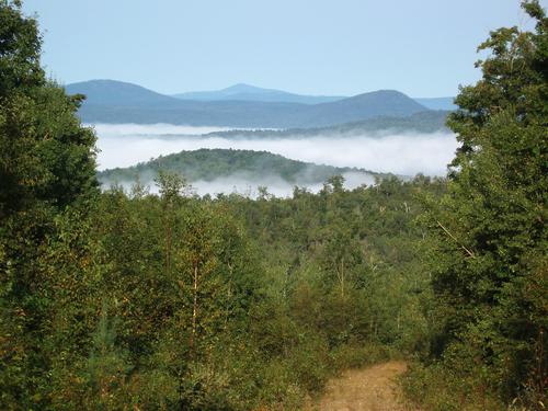 view on the way to East Spruce Mountain in New Hampshire