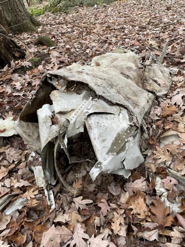 wreck relic in November at Spruce Swamp in southern New Hampshire