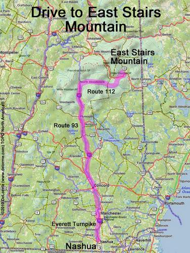 East Stairs Mountain drive route