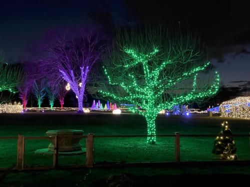 Winterlights in December at Stevens-Coolidge House & Gardens in northeast MA