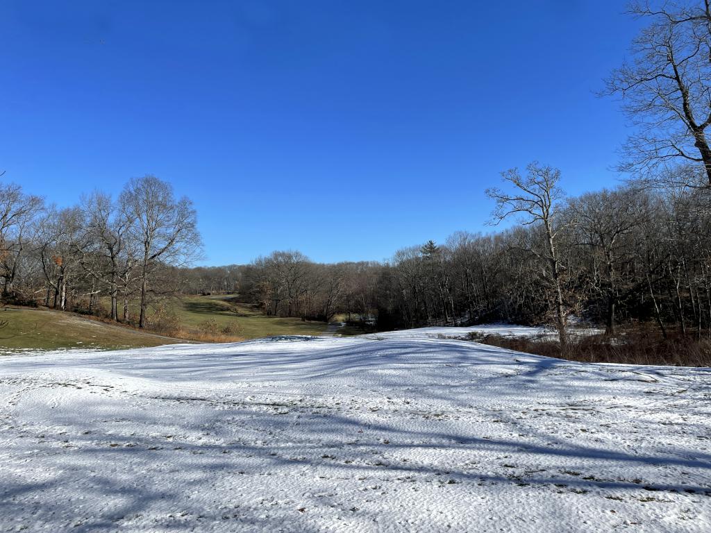 George Wright golf course in January on the east side of Stony Brook Reservation in eastern Massachusetts