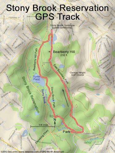 Stony Brook Reservation gps track