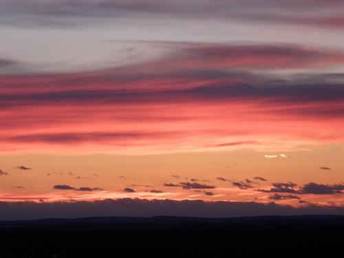 sunset on Stratham Hill in New Hampshire