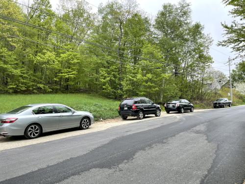 parking in May at Streaked Mountain in western Maine