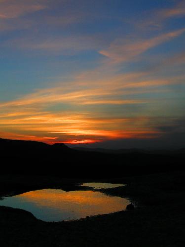 sunset on Middle Sugarloaf Mountain in New Hampshire