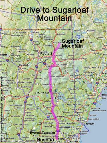 Sugarloaf Mountain drive route