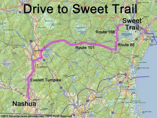 Sweet Trail drive route