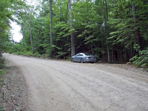 parking at Teneriffe Mountain in New Hampshire