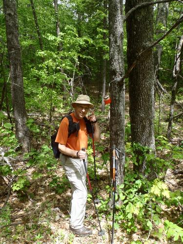 Fred on the summit of Thompson Hill South in New Hampshire