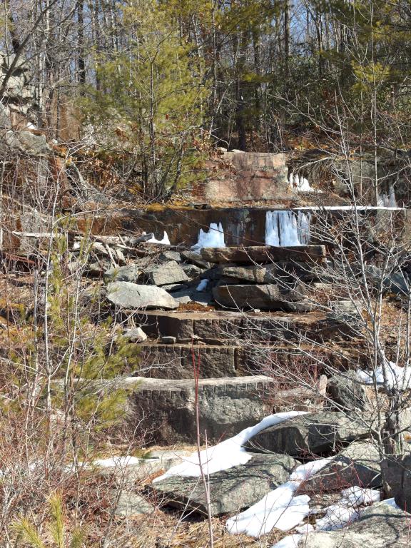 quarry in March at Townsend State Forest in northeast Massachusetts