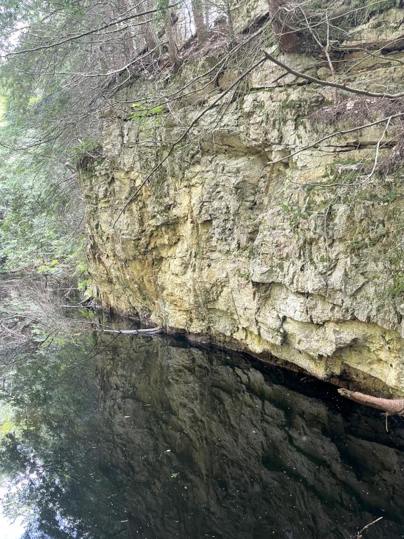 quarry remains in July on Tryon Mountain near Freeport in southern Maine