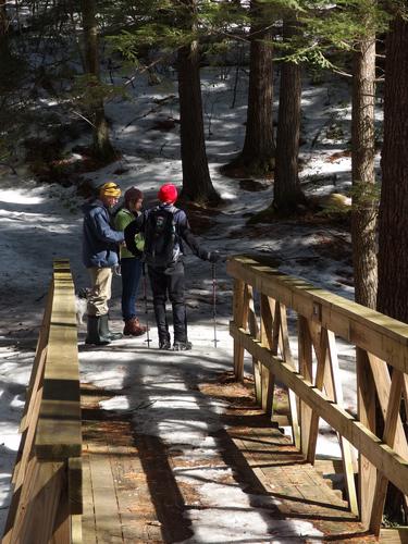 Rob, Kate and Dick head out on the Orienteering Course at Tucker Brook Town Forest in New Hampshire