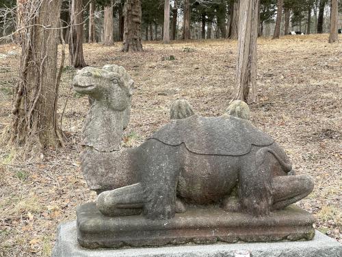 camel statue in March at Weir River Farm in eastern Massachusetts