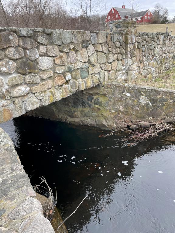 road bridge in March to Weir River Farm in eastern Massachusetts