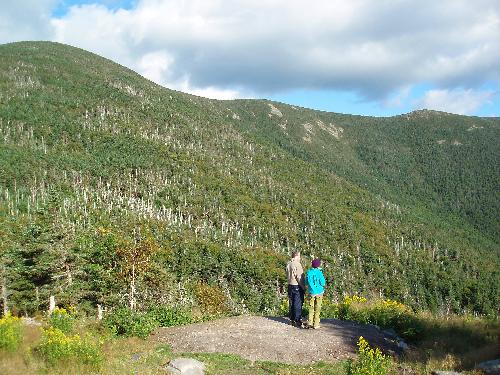 view from AMC Galehead Hut in New Hampshire