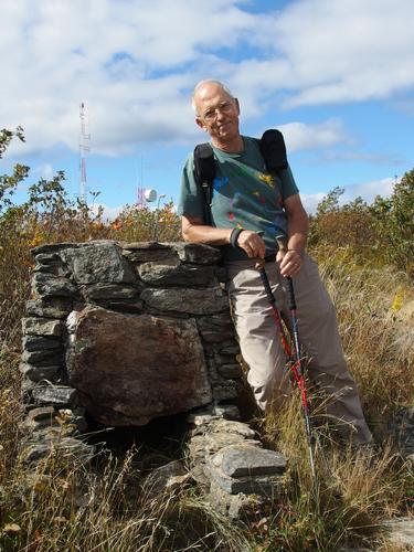 Fred at a picnic-area fireplace on Wachusett Mountain in Massachusetts