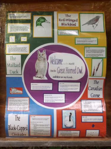 welcome sign at the start of the marsh boardwalk at Walcott Trails in southern New Hampshire