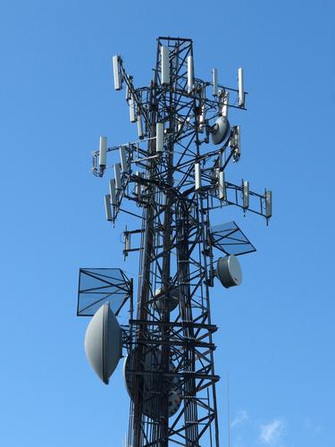 communications antenna on top of Mine Hill near Weare in southern New Hampshire