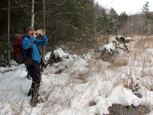 Dick on the trail to Mount Wallingford near Weare in southern New Hampshire