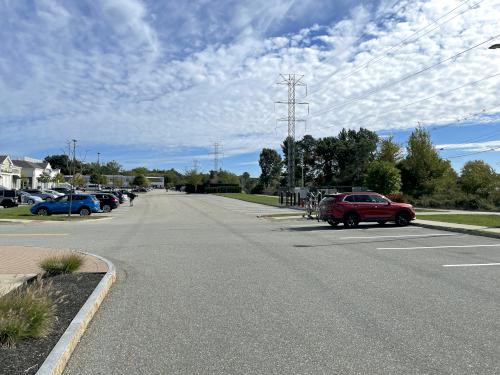 parking in October at Wayland Rail Trail near Wayland in eastern MA