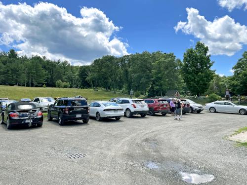 parking in June at Wayside Inn Historic Site in eastern MA