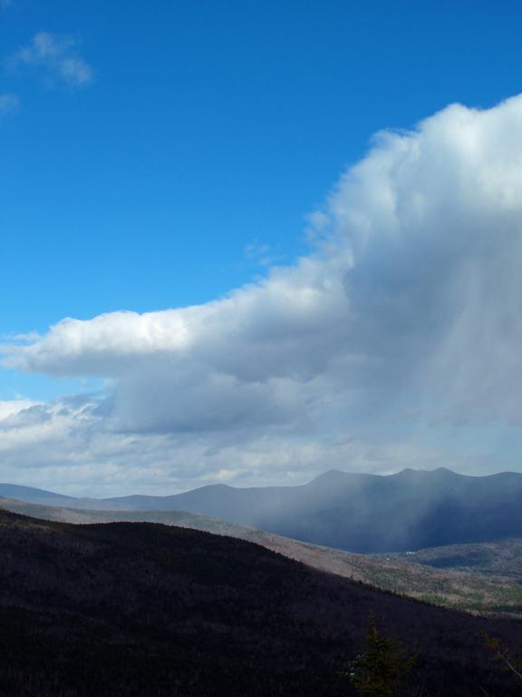 snow shower in November as seen from Welch Mountain in New Hampshire