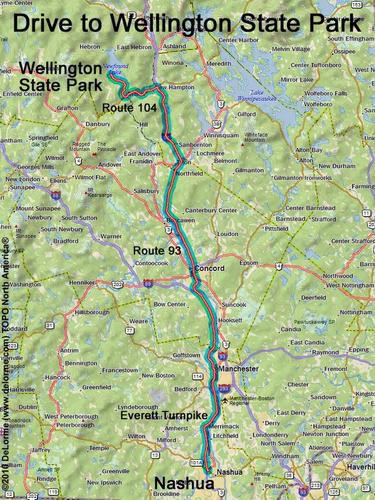 Wellington State Park drive route