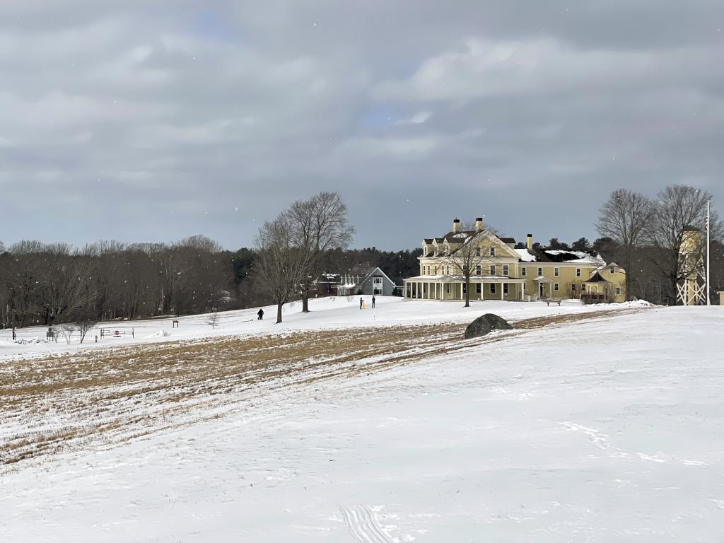 Visitor Center in February at Wells Reserve at Laudholm in southern Maine