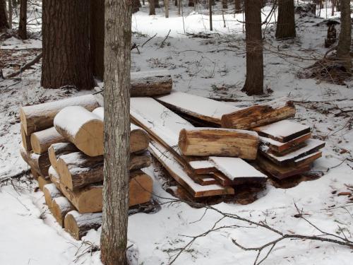 trail building supplies near West Hill at Horatio Colony near Keene in southwestern New Hampshire