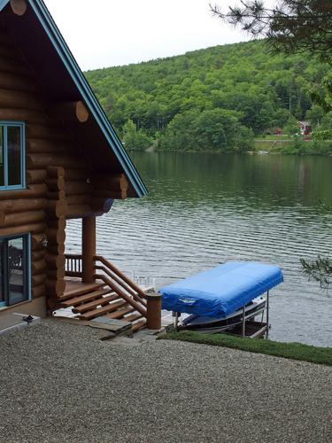 Mascoma Lake beside the Northern Rail Trail east of Lebanon in New Hampshire