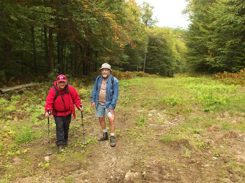 Chuck and Lance pose on one of the ski trails we took to reach the summit