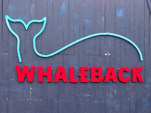 Whaleback Ski Area sign at the base of Methodist Hill near Lebanon in western New Hampshire